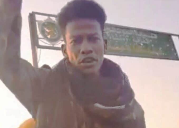 RSF fighter announces the capture of the army headquarters in Bababusa on Dec 1, 202