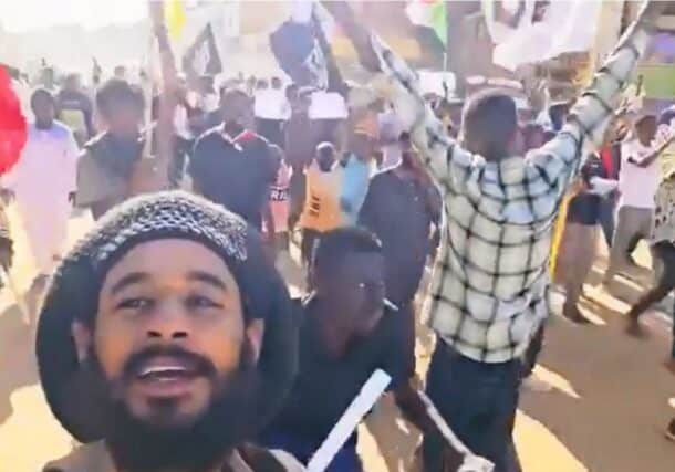Sudanese demonstrate in Omdurman to commemorate the 7th anniversary of December Revolution on Dec 19, 2025