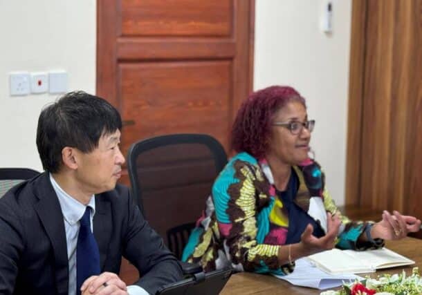 World Bank Regional Director Mariam Salim and Country Manager Ouenchiro Ishihara meet Finance minister Gibril Ibrahim -unseen- on Dec 1, 2025