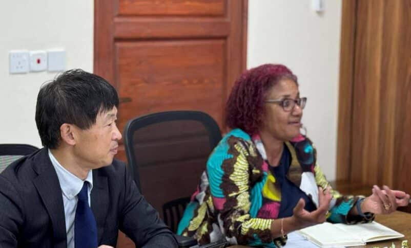 World Bank Regional Director Mariam Salim and Country Manager Ouenchiro Ishihara meet Finance minister Gibril Ibrahim -unseen- on Dec 1, 2025