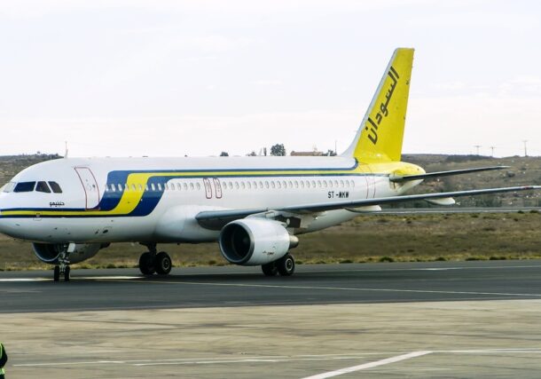A Sudan Airways Airbus A320 at Abha airport, Saudi Arabia
