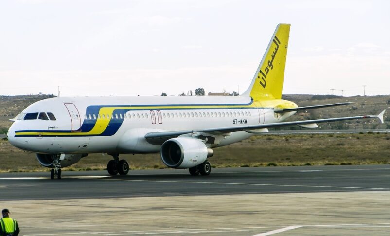 A Sudan Airways Airbus A320 at Abha airport, Saudi Arabia