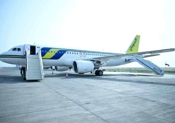 A Sudan Airways Airbus A320 at at Port Sudan airport
