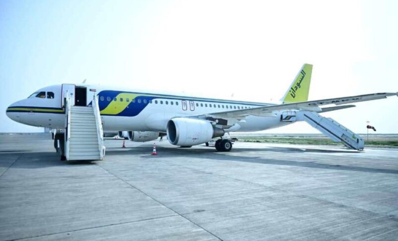 A Sudan Airways Airbus A320 at at Port Sudan airport