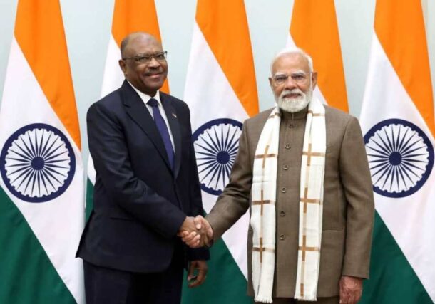 Indian Prime Minister Narendra Modi, right, shakes hands with Sudanese Foreign Minister Mohieddin Salem in New Delhi, India, January 31, 2026.