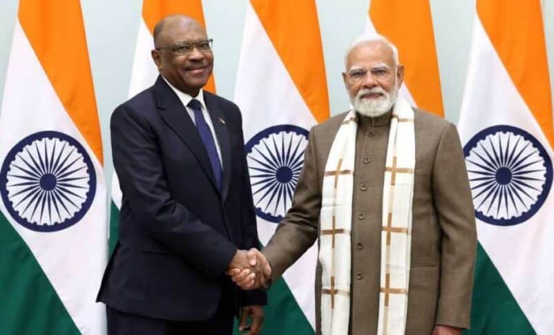 Indian Prime Minister Narendra Modi, right, shakes hands with Sudanese Foreign Minister Mohieddin Salem in New Delhi, India, January 31, 2026.