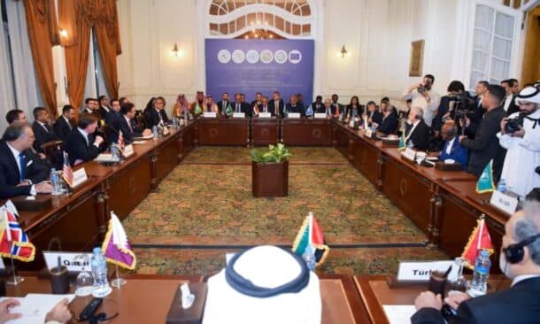 International and regional delegates attend the fifth Sudan peace coordination meeting in Cairo on Jan. 14, 2026.