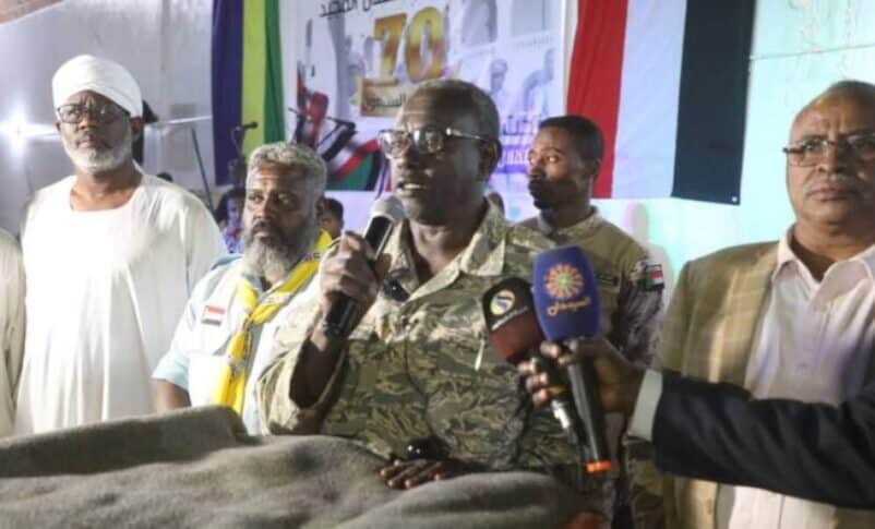 Khartoum Governor Ahmed Osman Hamza speaks at a graduation ceremony for a batch of volunteers in Omdurman on Jan. 2, 2026.