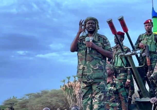 Sudan Liberation Movement leader and Darfur Governor Minni Minawi addresses his troops, Sudan, December 24, 2025.