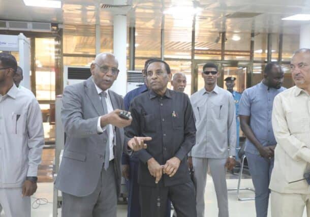 Prime minister Kamil Idris visits Khartoum airport on Jan 13, 2026