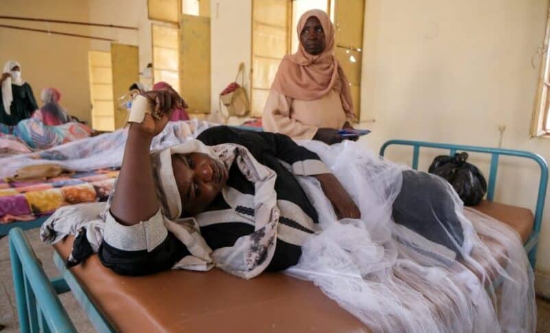 Sudanese women lie in beds as they receive treatment for dengue fever at Omdurman Hospital, as Sudan grapples with outbreaks of dengue and cholera amid a collapsed healthcare and infrastructure system, in Khartoum, Sudan, September 23, 2025. Reuters photo