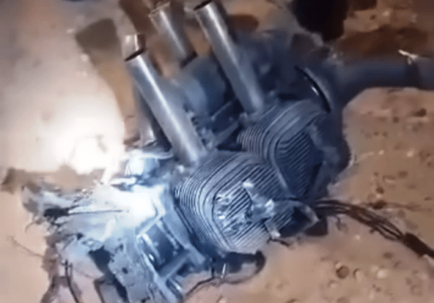 Debris of a drone downed in Merwoe, Northern Sudan state on Jan5, 2026