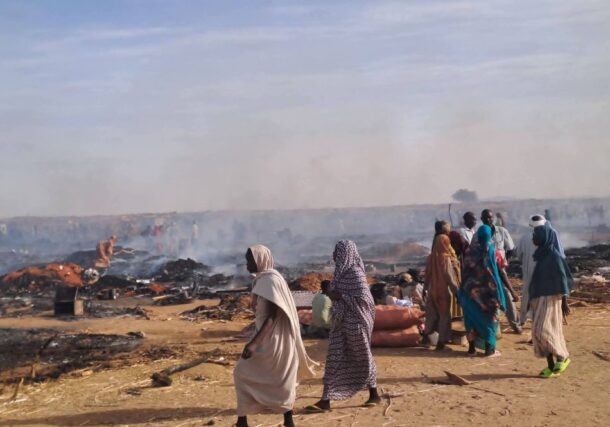 A displacement camp in Tawila is reduced to ashes on Feb. 9, 2026-2