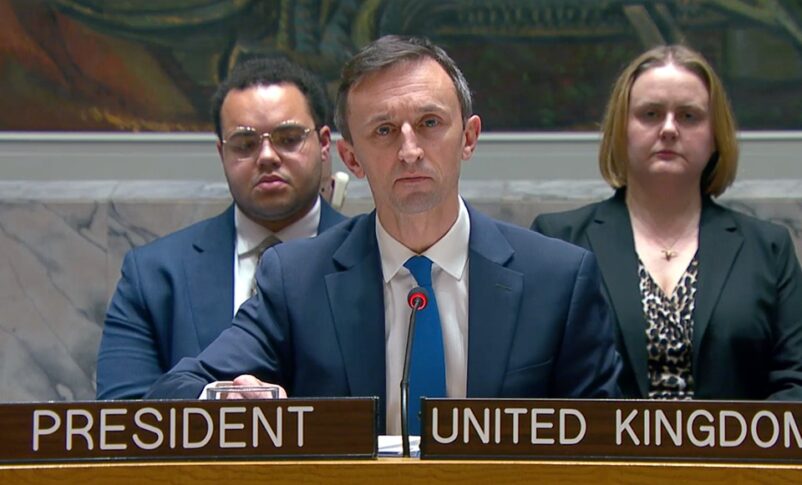 Ambassador Archie Young, UK Deputy Permanent Representative to the UN, at the UN Security Council meeting on February 5, 2026
