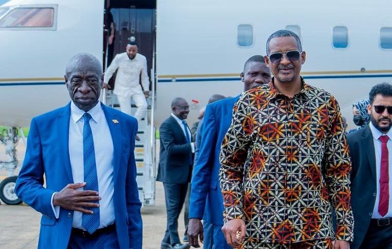 Ambassador Joseph Ocwet, the Director General of Uganda's External Security Organisation receives RSF leader Hemetti at his arrival in Entebbe airport on Feb 20, 2026