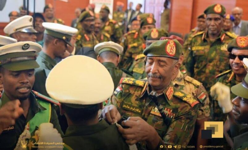 Burhan at the graduation ceremony at Karary University and the Naval College on Fev 23, 2026