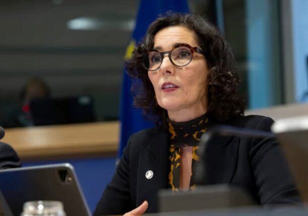 Commissioner Lahbib speaks at the EU Parliament in Luxembourg, France, undated photo