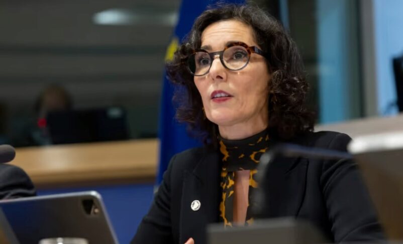 Commissioner Lahbib speaks at the EU Parliament in Luxembourg, France, undated photo