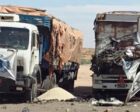 Humanitarian trucks hit by the RSF drone in Alla Karim area , North Kordofan on Feb 7, 2026