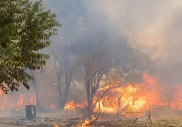Musa Hilal guest house burnt by the RSF elements on Feb 23, 2026