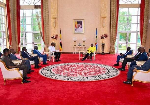 President Museveni received RSF leader and leadership members of his allied Tasis alliance on Feb 20, 2026