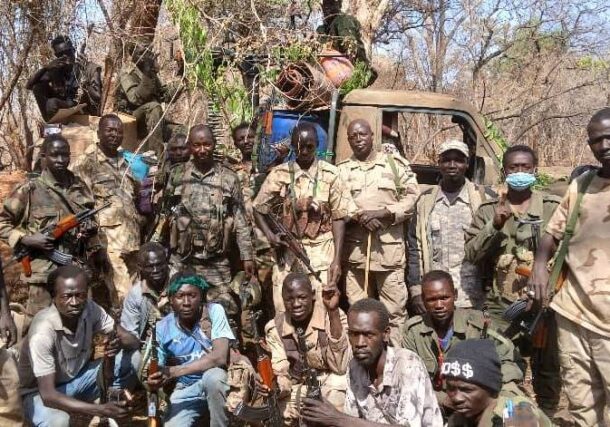 SPLA-N fighters at the strategic town of Deim Mansour of the Blue Nile region on Feb 3, 2026