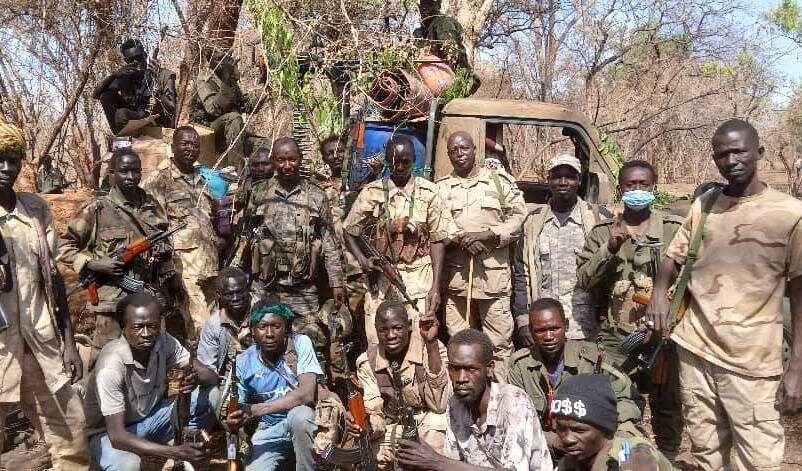 SPLA-N fighters at the strategic town of Deim Mansour of the Blue Nile region on Feb 3, 2026