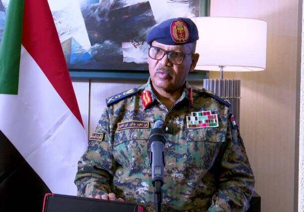 Sovereign Council member Jaber speaks to the media on Feb 12, 2026