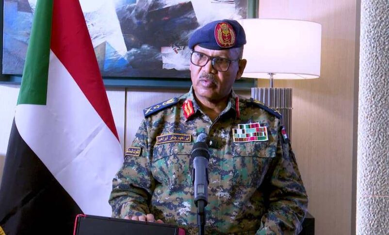 Sovereign Council member Jaber speaks to the media on Feb 12, 2026