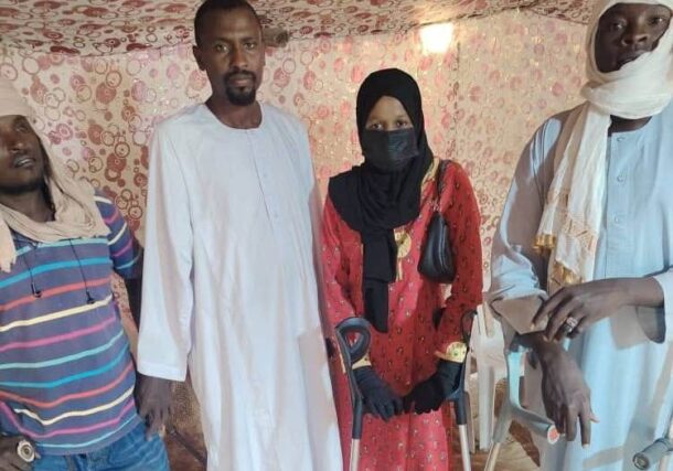 Sudanese disabled refugees in Ardemi camp in eastern Chad-