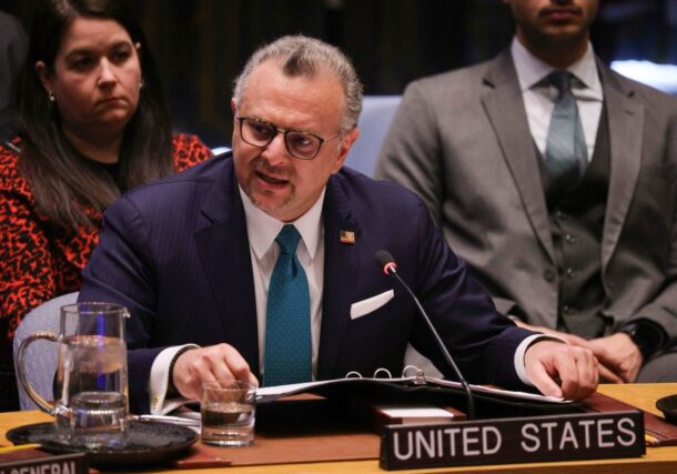 US senior adviser for Africa Massad Boulos speaks at the UN Security Council on Feb 20, 2026