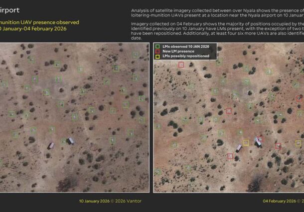 Yale HL new UAV launch site in Nyala report, Feb, 6, 2026