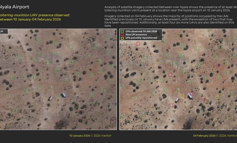 Yale HL new UAV launch site in Nyala report, Feb, 6, 2026