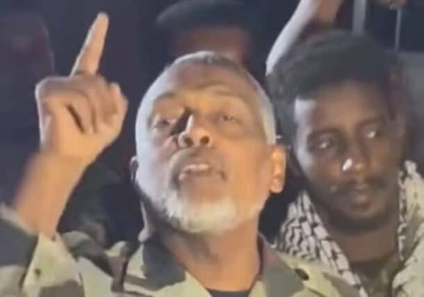 A Sudanese islamist fighting along the army voice his support to Iran on March 3, 2026