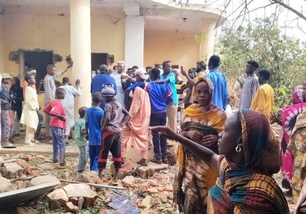 Damage to several civilian sites in the eastern district of Zalingei following drone strikes by the Sudanese army on Friday evening, March 27, 2026