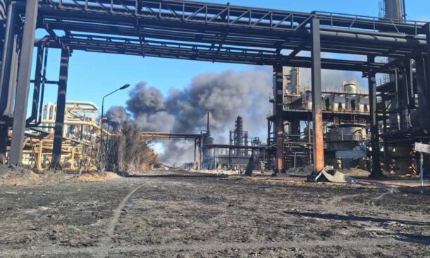 Khartoum oil refinery, on Jan 27, 2025