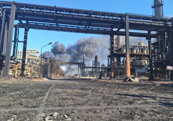 Khartoum oil refinery, on Jan 27, 2025
