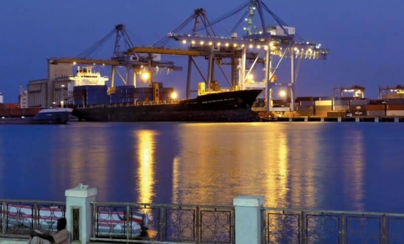 An oil tanker docked at the Port Sudan terminal, Britannica photo