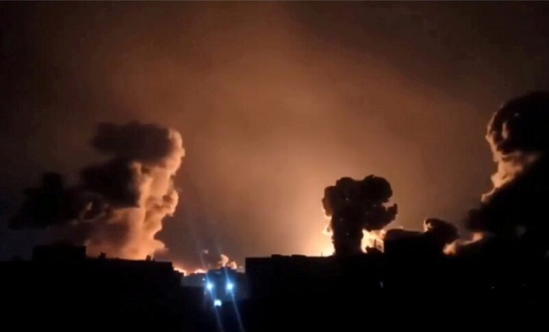 An RSF drone strike hits an ammunition depot in Kosti, White Nile State, on March 9, 2026.