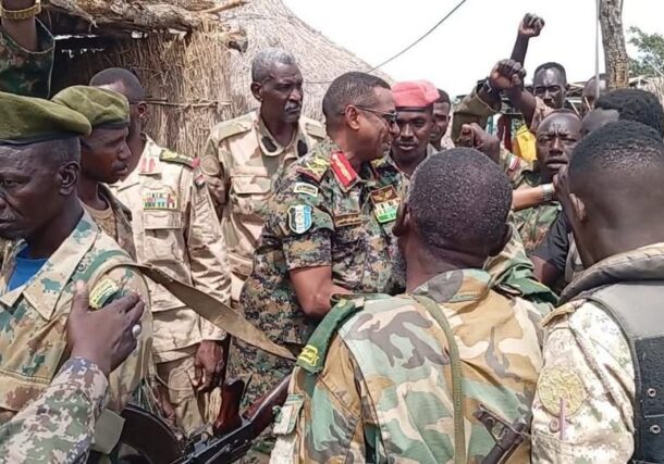 Sudanese forces in the Al-Kaili area celebrate their victory after repulsing anRSF+SPLM-N attack on March 29, 2026