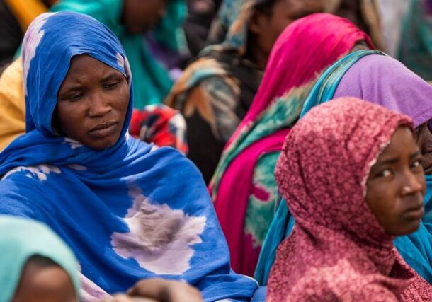 Sudanese refugees gather at a temporary site in Koulbous, Chad, near the border with Sudan after fleeing the ongoing conflict. UN file photo