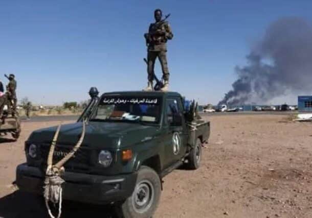 Sudanese soldiers in Bara on March 5, 2026