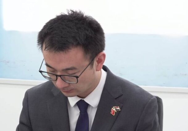 Xu Jian, China’s acting chargé d'affaires in Sudan speaks in Port Sudan on March 15, 2026