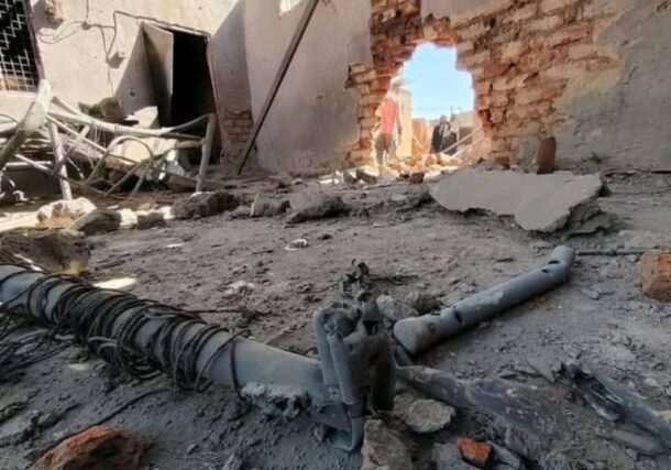 A house shelled by the RSF Artillery on March 6, 2026