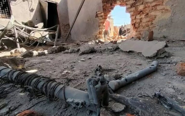 A house shelled by the RSF Artillery on March 6, 2026