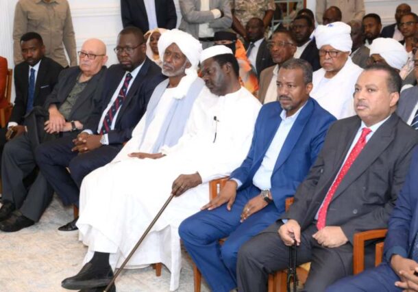 Democratic Bloc leaders participate in a meeting in Port Sudan on April 26, 2026
