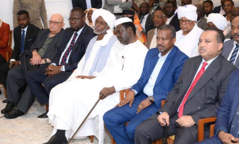 Democratic Bloc leaders participate in a meeting in Port Sudan on April 26, 2026