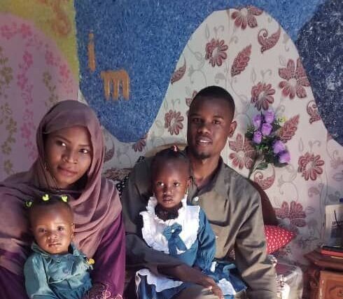 Mariam with her husband and childern