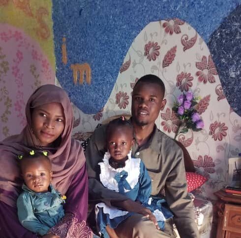 Mariam with her husband and childern