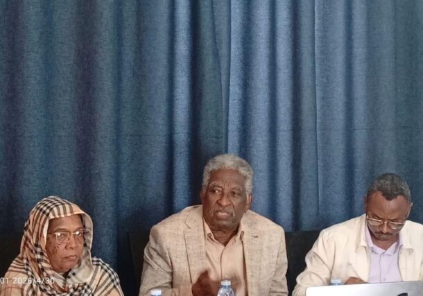 Members of the National Initiative to Save Sudanese Certificate Students hold a press conference in Kampala on April 30, 2026